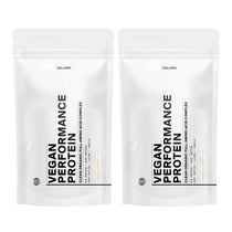 Zwei weiße, wiederverschließbare Beutel mit der Aufschrift 